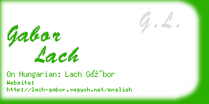 gabor lach business card